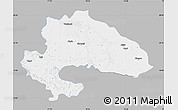 Gray Map of Yavatmal, single color outside