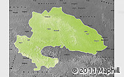 Physical Map of Yavatmal, darken, desaturated