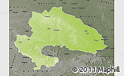 Physical Map of Yavatmal, darken, semi-desaturated