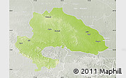 Physical Map of Yavatmal, lighten, semi-desaturated