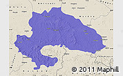 Political Map of Yavatmal, shaded relief outside