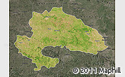 Satellite Map of Yavatmal, darken, semi-desaturated