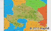 Satellite Map of Yavatmal, political outside
