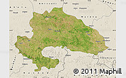 Satellite Map of Yavatmal, shaded relief outside