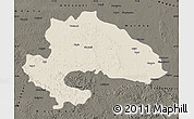 Shaded Relief Map of Yavatmal, darken