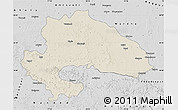 Shaded Relief Map of Yavatmal, desaturated