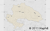 Shaded Relief Map of Yavatmal, lighten, desaturated