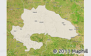 Shaded Relief Map of Yavatmal, satellite outside
