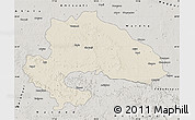 Shaded Relief Map of Yavatmal, semi-desaturated