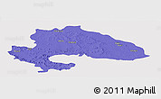 Political Panoramic Map of Yavatmal, cropped outside