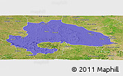 Political Panoramic Map of Yavatmal, satellite outside