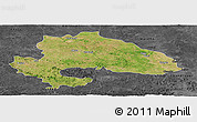 Satellite Panoramic Map of Yavatmal, darken, desaturated