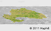Satellite Panoramic Map of Yavatmal, lighten, desaturated