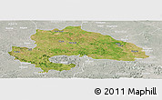Satellite Panoramic Map of Yavatmal, lighten, semi-desaturated