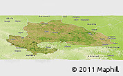 Satellite Panoramic Map of Yavatmal, physical outside