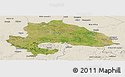 Satellite Panoramic Map of Yavatmal, shaded relief outside