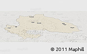 Shaded Relief Panoramic Map of Yavatmal, lighten, semi-desaturated