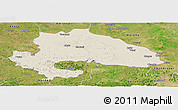 Shaded Relief Panoramic Map of Yavatmal, satellite outside