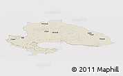 Shaded Relief Panoramic Map of Yavatmal, single color outside