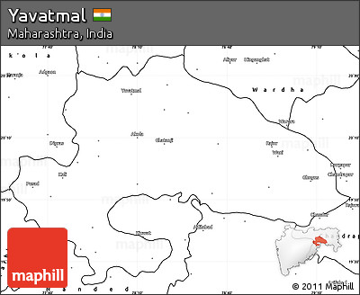 Blank Simple Map of Yavatmal