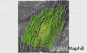 Satellite 3D Map of Manipur, desaturated