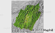 Satellite 3D Map of Manipur, lighten, desaturated