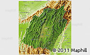 Satellite 3D Map of Manipur, physical outside