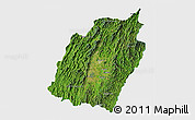 Satellite 3D Map of Manipur, single color outside