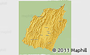 Savanna Style 3D Map of Manipur, single color outside