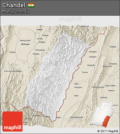 Classic Style 3D Map of Chandel