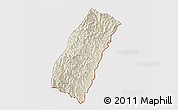 Shaded Relief 3D Map of Chandel, cropped outside