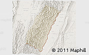Shaded Relief 3D Map of Chandel, lighten