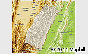 Shaded Relief 3D Map of Chandel, physical outside