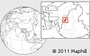 Blank Location Map of Chandel, highlighted parent region
