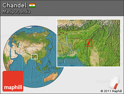 Satellite Location Map of Chandel