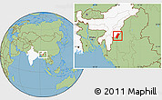 Savanna Style Location Map of Chandel, highlighted country