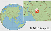 Savanna Style Location Map of Chandel, highlighted parent region