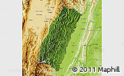 Satellite Map of Chandel, physical outside