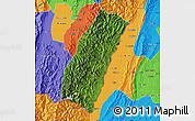 Satellite Map of Chandel, political outside