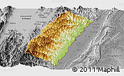 Physical Panoramic Map of Chandel, desaturated