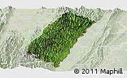 Satellite Panoramic Map of Chandel, lighten