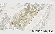 Shaded Relief Panoramic Map of Chandel, lighten