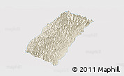 Shaded Relief Panoramic Map of Chandel, single color outside