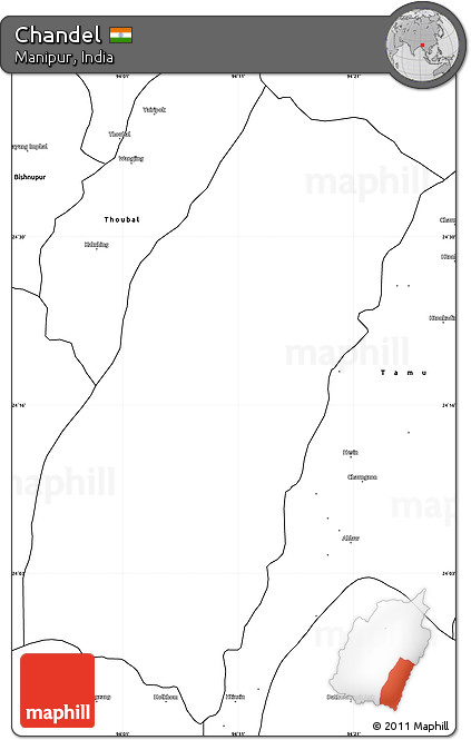 Blank Simple Map of Chandel