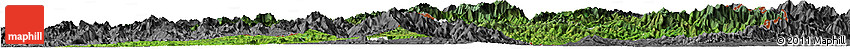 Satellite Horizon Map of Manipur, desaturated