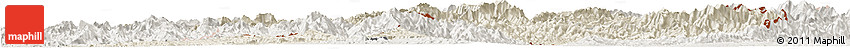 Shaded Relief Horizon Map of Manipur, lighten