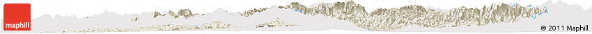 Shaded Relief Horizon Map of Manipur, single color outside