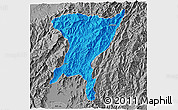 Political 3D Map of Senapati, desaturated