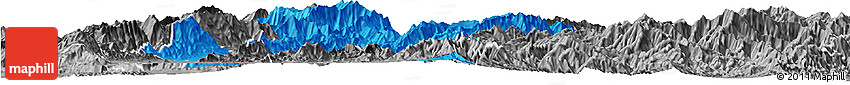 Political Horizon Map of Senapati, desaturated
