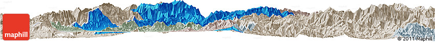 Political Horizon Map of Senapati, lighten, semi-desaturated